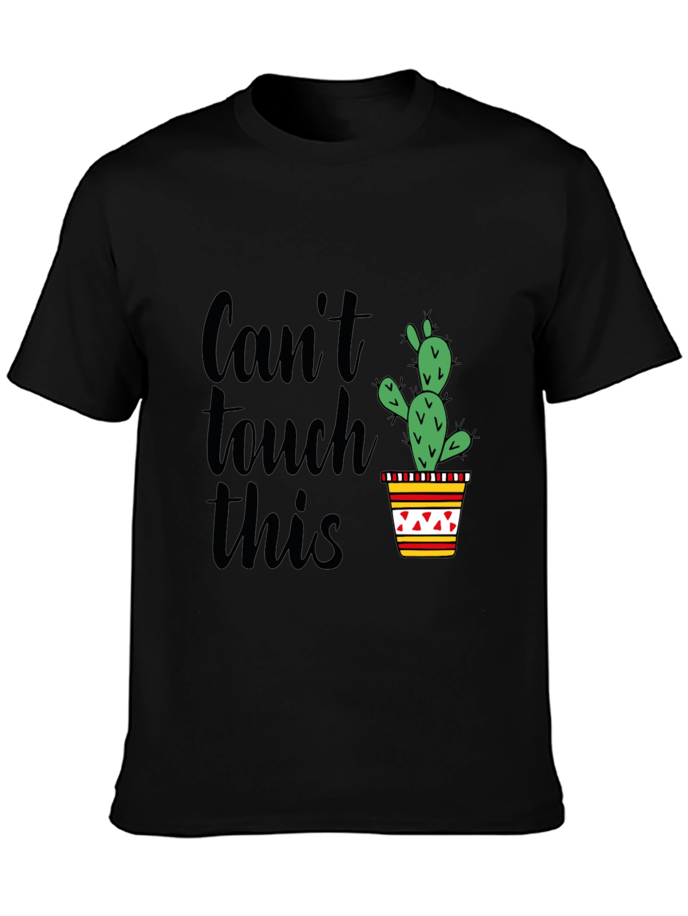 Black Can't Touch This Cactus Graphic Tee view 3