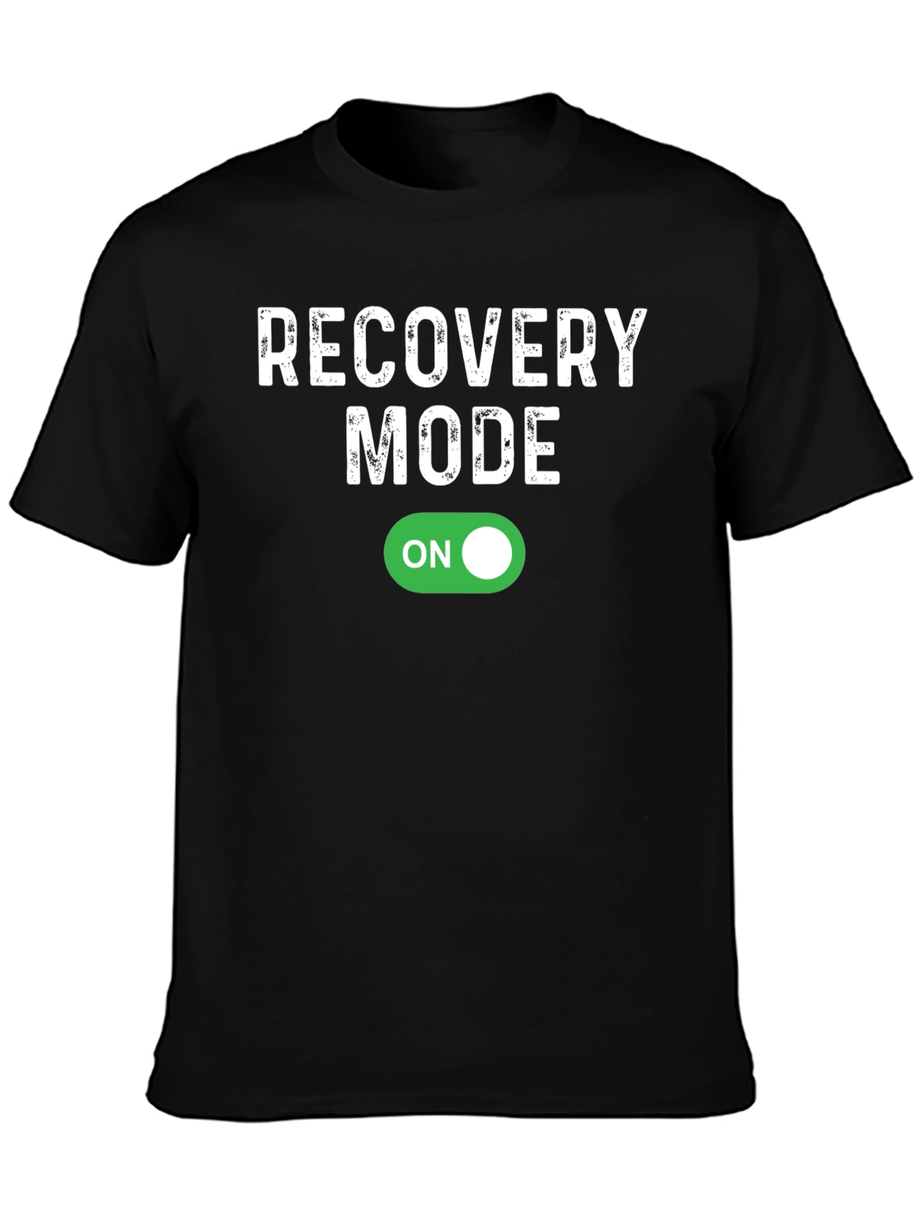 Black Recovery Mode On Graphic Tee - Soft Cotton Blend view 3