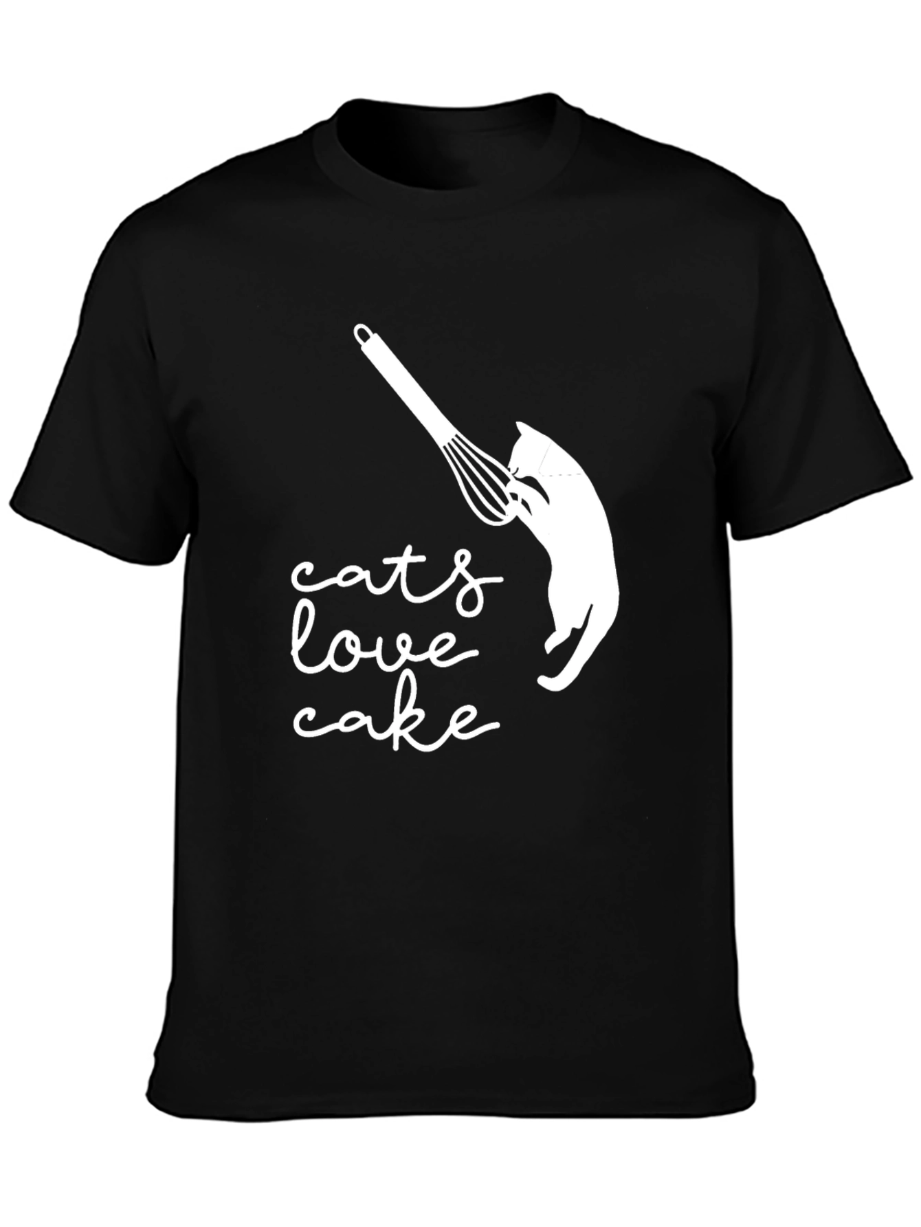 Black Cats Love Cake Graphic T-Shirt view 3