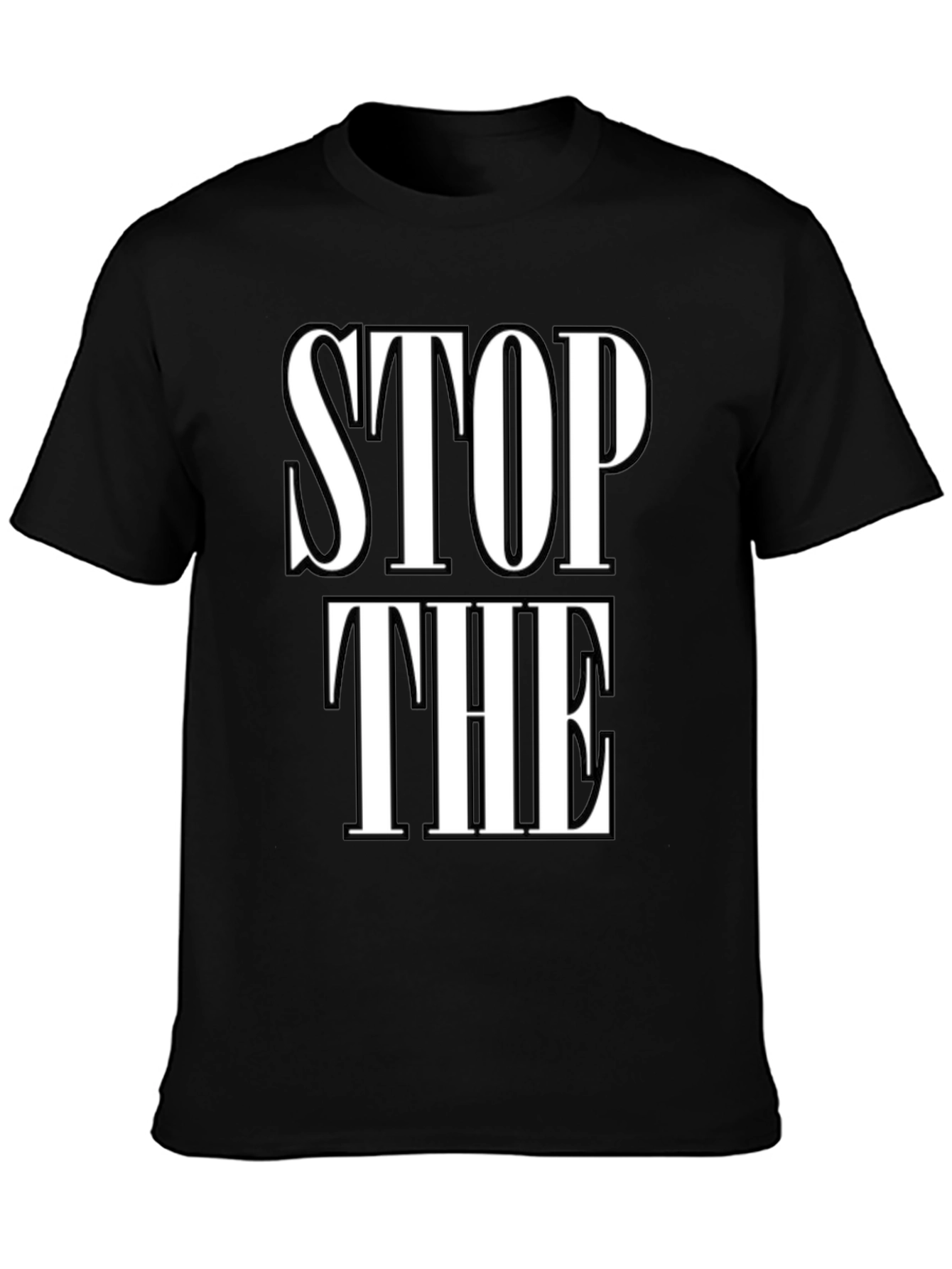 Black Stop The T-Shirt view 3