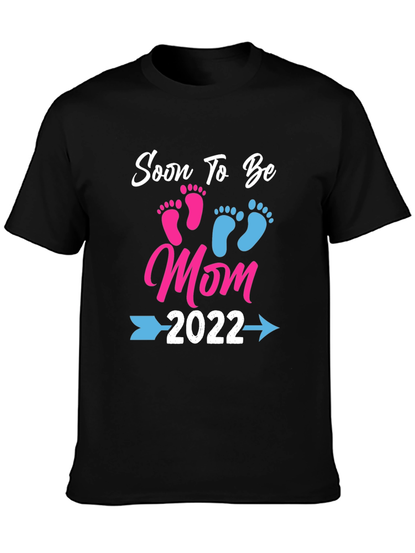 Black Soon To Be Mom 2022 T-Shirt view 3