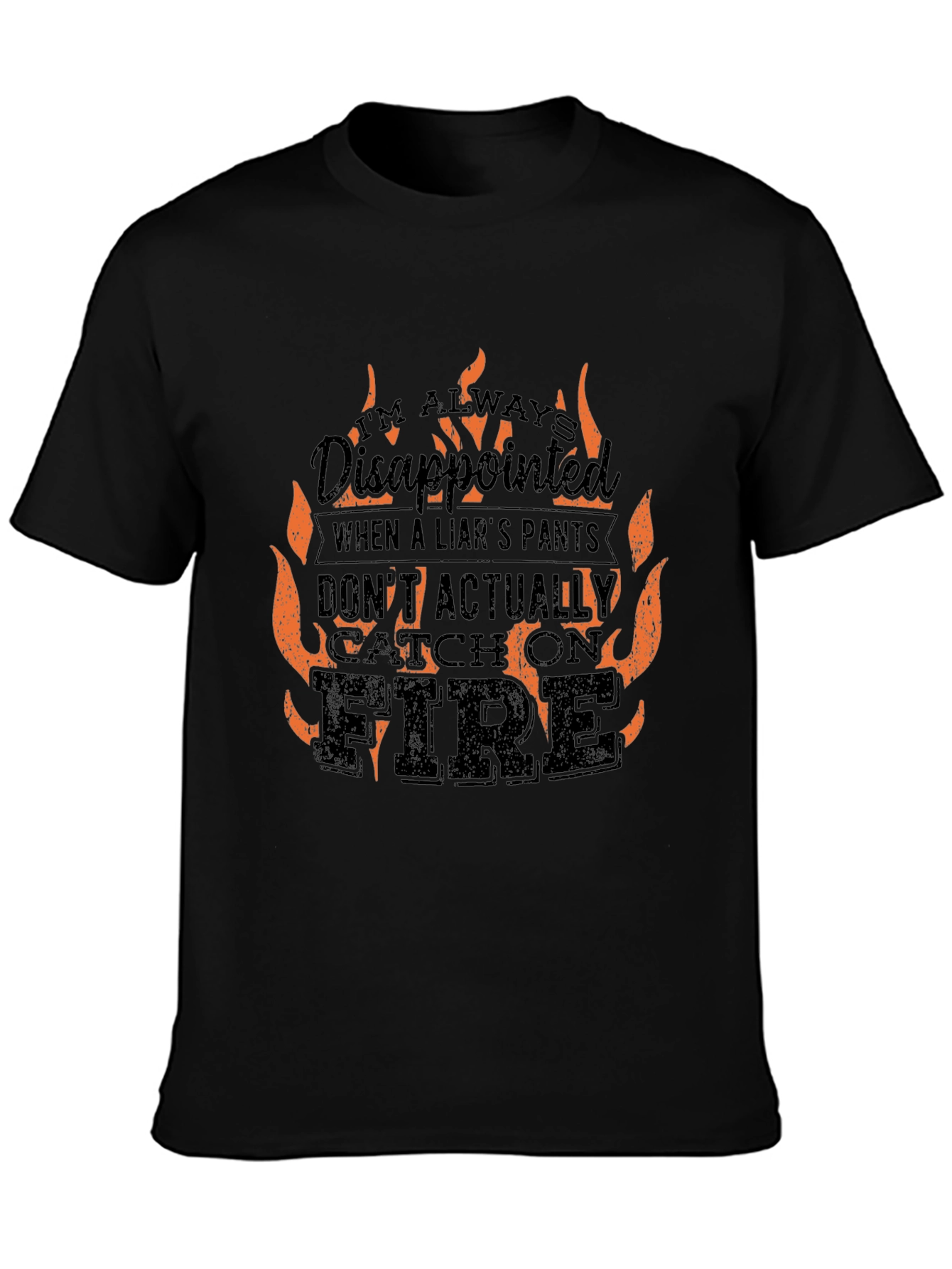 Black Liars Pants On Fire Men's T-Shirt  view 3
