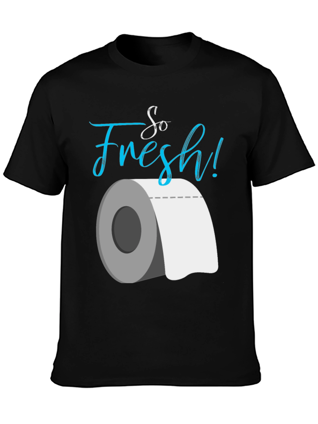 Black So Fresh Toilet Paper Graphic T-Shirt view 3