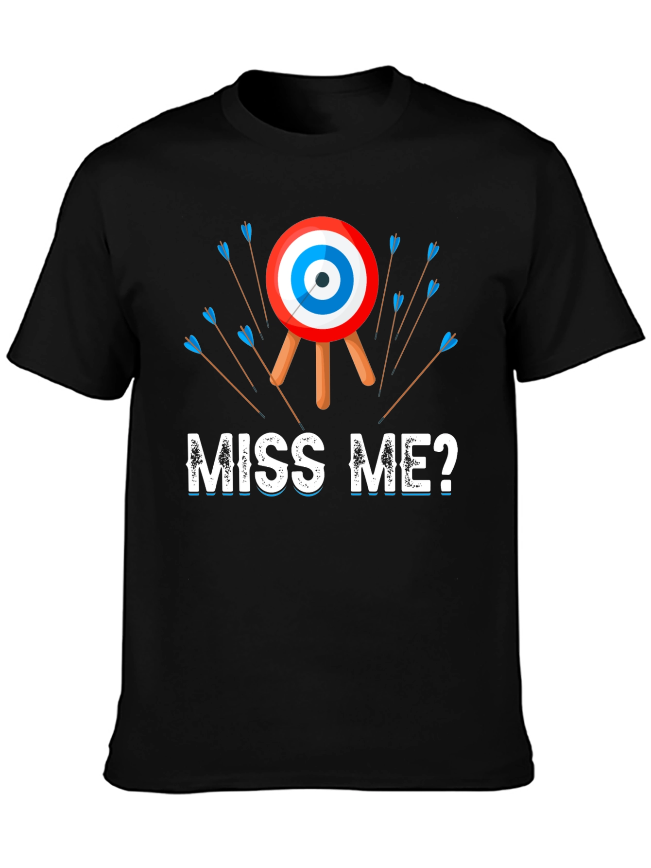 Black Funny Archery T-Shirt - Miss Me? view 3
