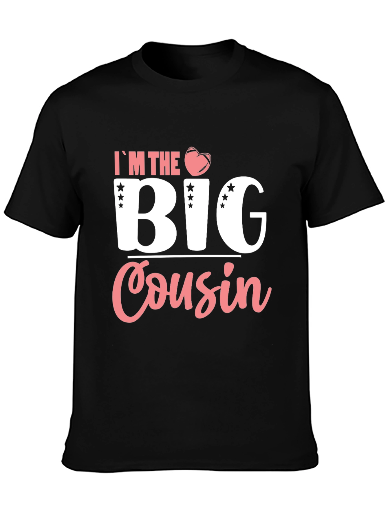 Black I'm the Big Cousin T-Shirt view 3
