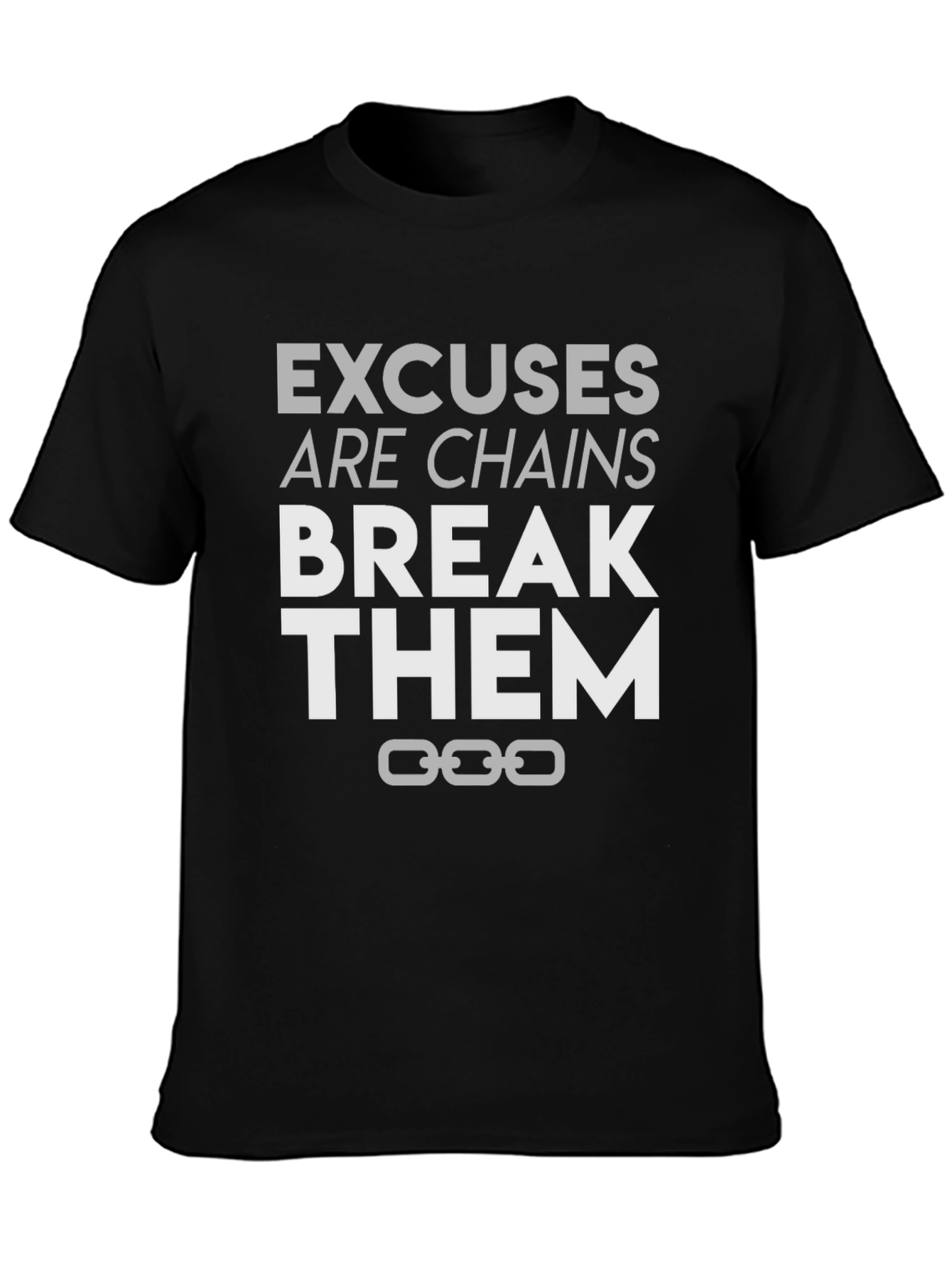Black Motivational 'Break Them' Graphic T-Shirt view 3