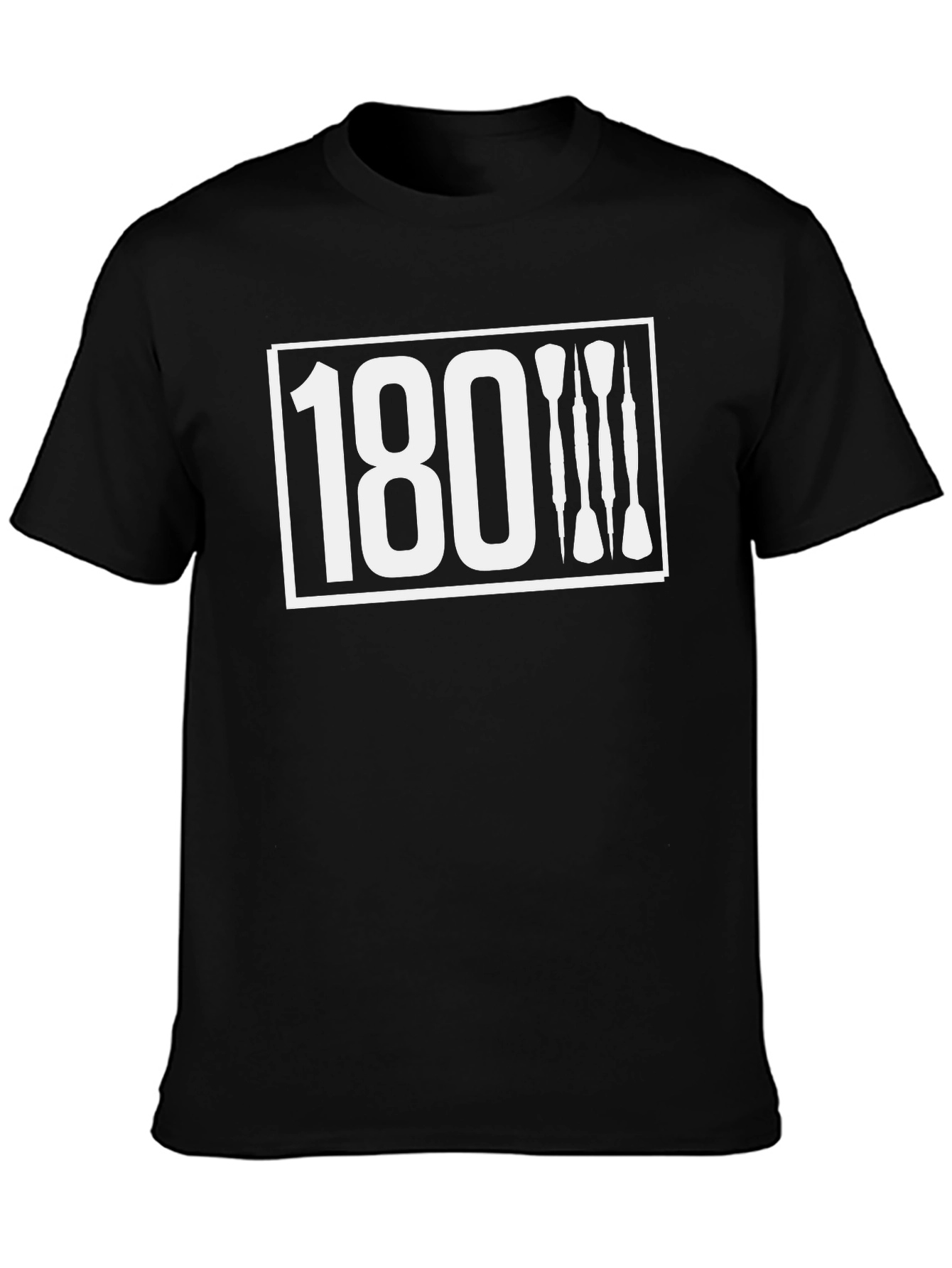 Black 180 Darts Graphic Tee - Black Cotton Blend view 3