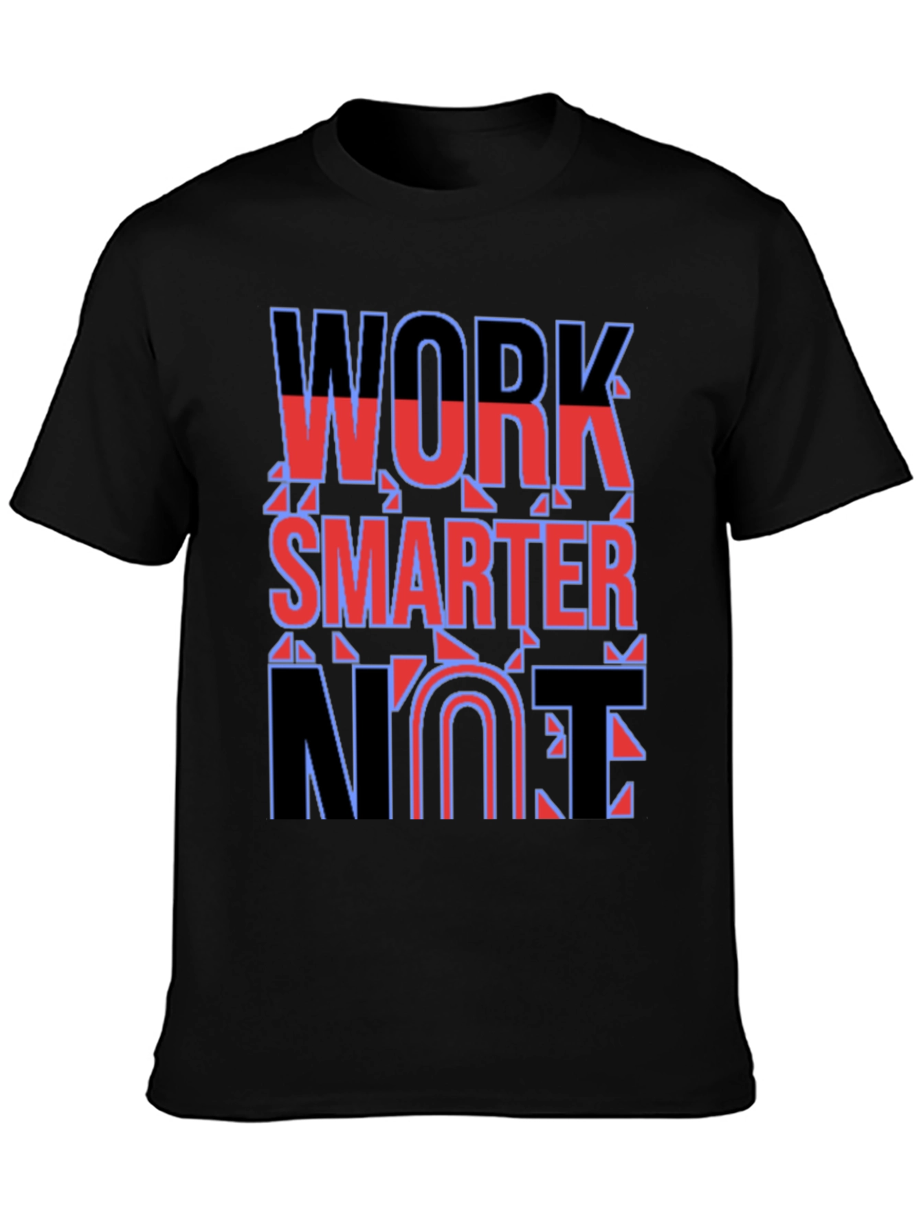 Black Work Smarter Not Fun T-Shirt view 3