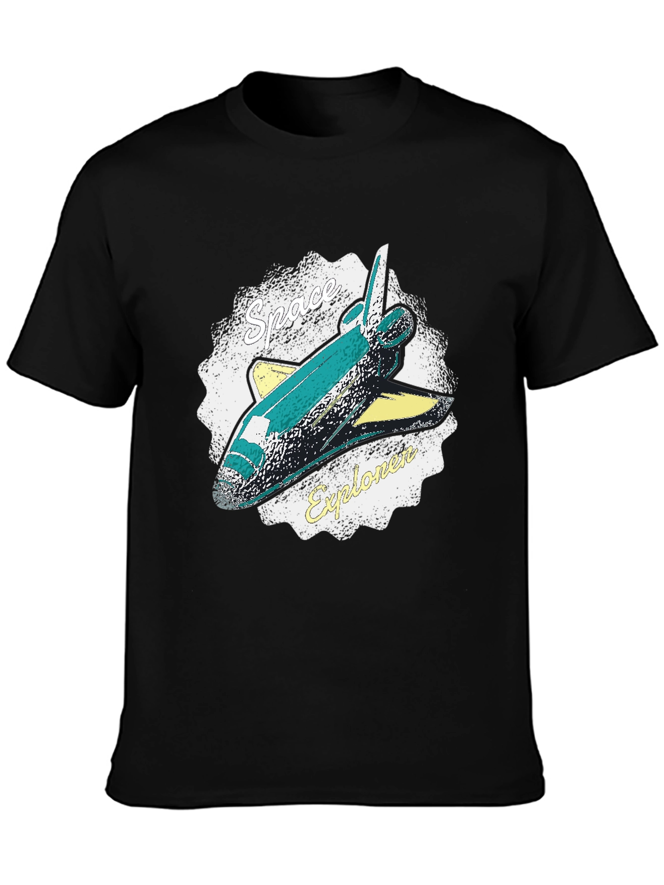 Black Space Explorer Graphic T-Shirt view 3