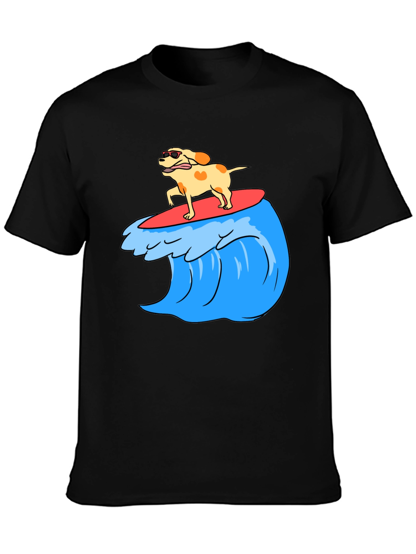 Black Dog Surfing Wave Graphic Tee view 3