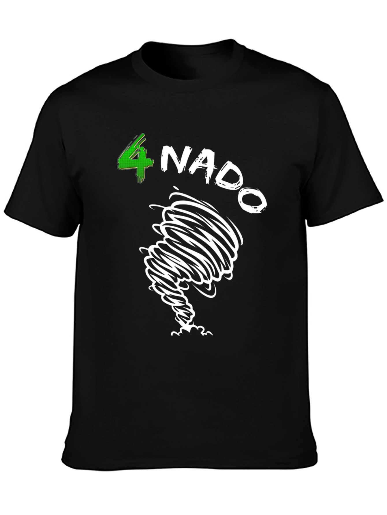 Black 4 Nado Tornado Graphic Black T-Shirt view 3