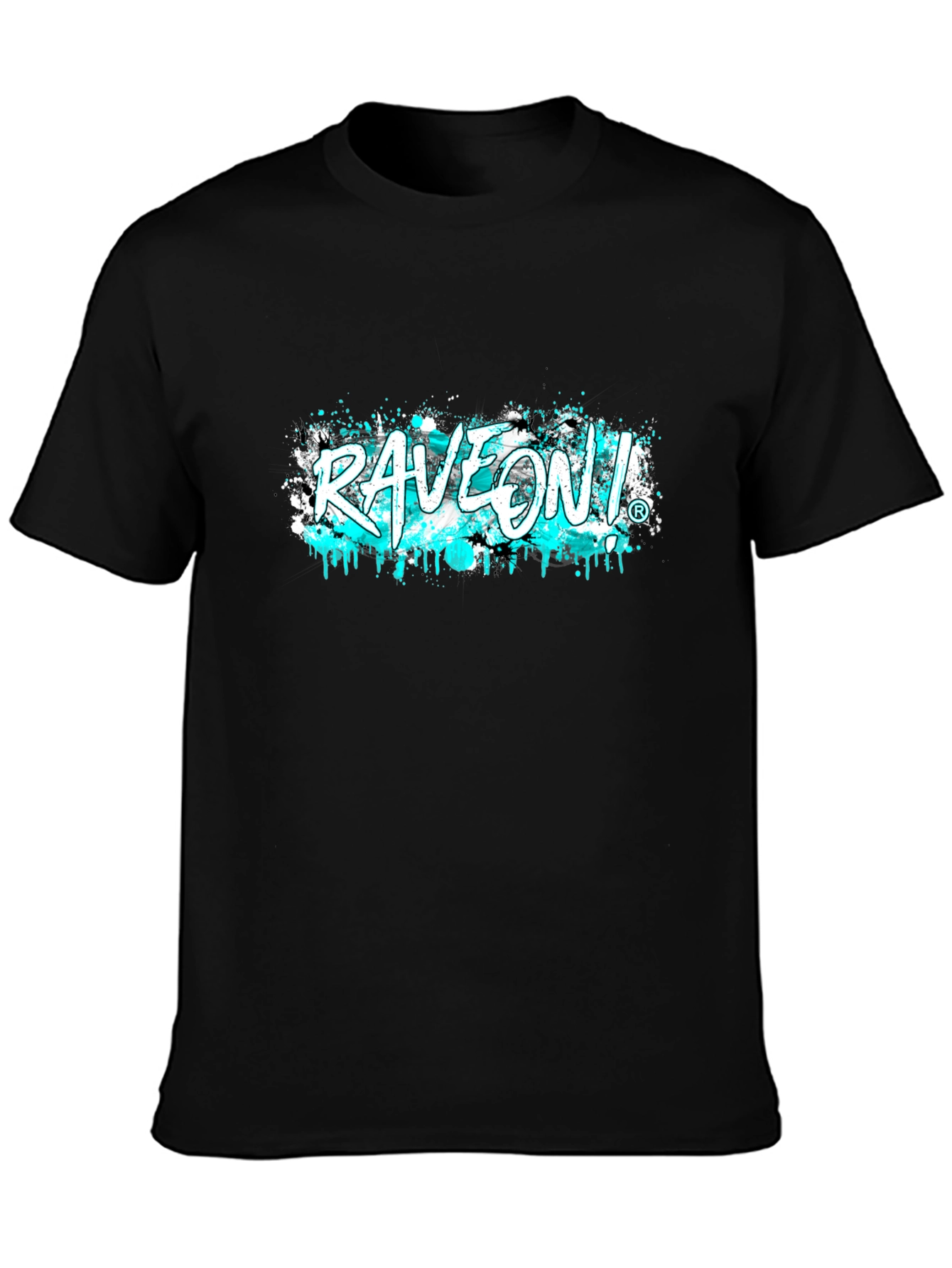 Black RaveOn! Graphic Tee - Black Cotton T-Shirt view 3