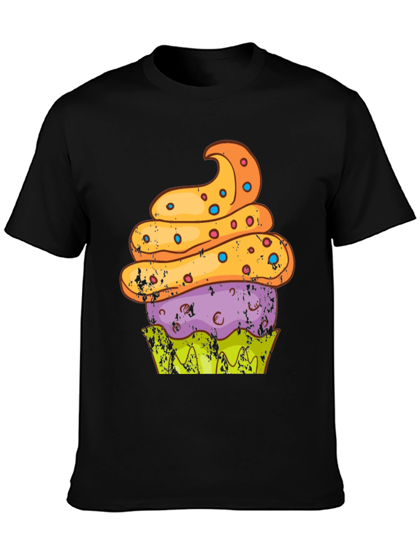Black Cupcake Graphic T-Shirt - Sweet Treat Tee view 3