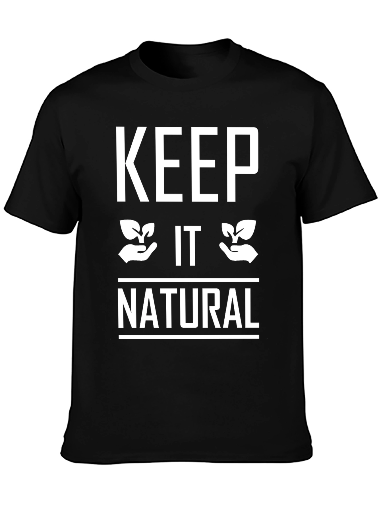 Black Keep It Natural Graphic T-Shirt view 3