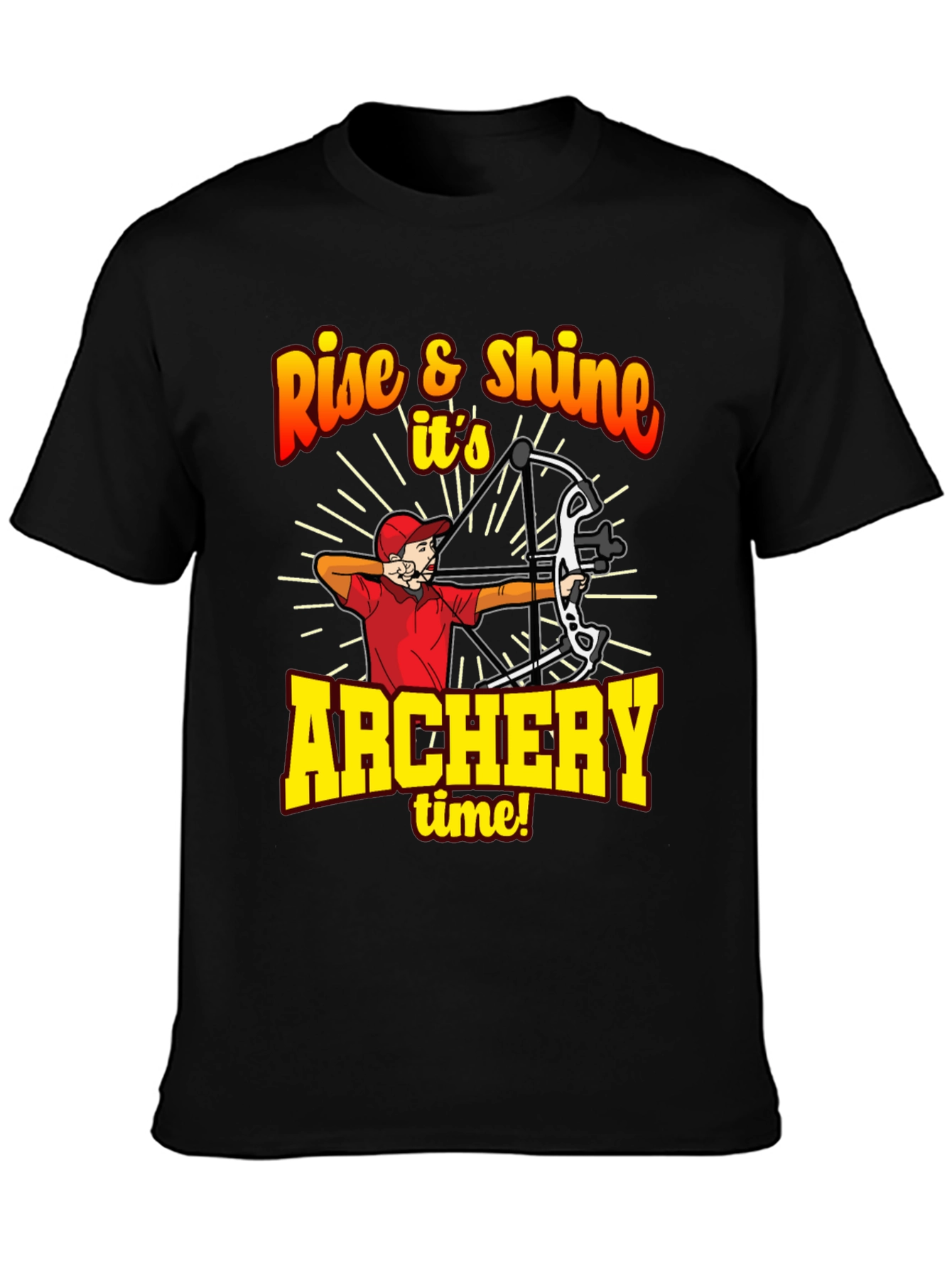 Black Archery Time Graphic Tee - Rise & Shine view 3