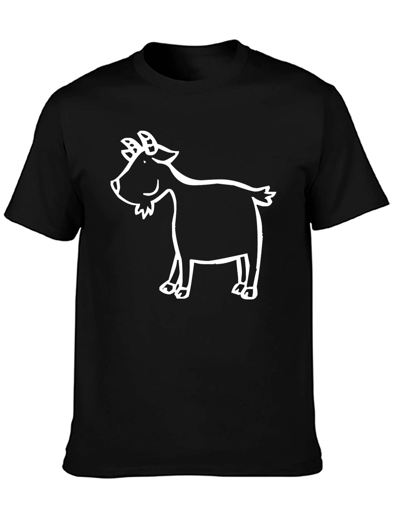 Black Goat Graphic Tee - Black Cotton Comfort view 3