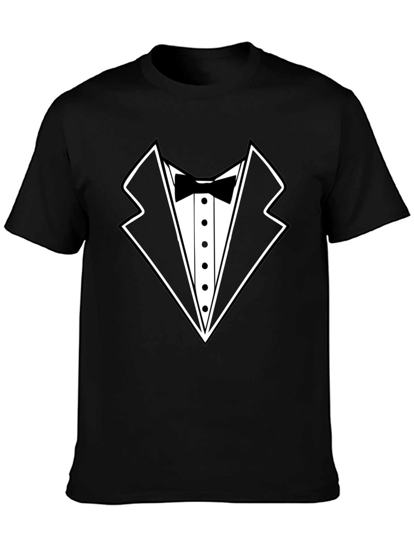 Black Tuxedo T-Shirt - Funny Formal Wear Graphic Tee view 3