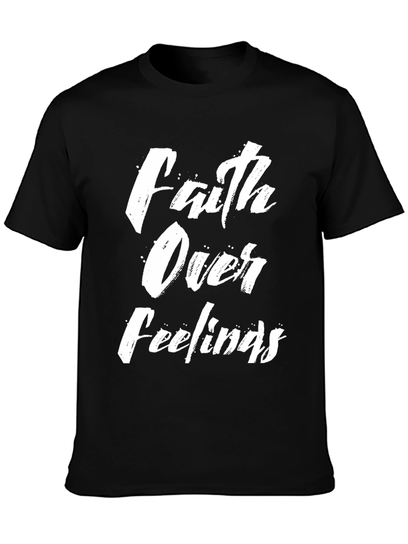 Black Faith Over Feelings Graphic Tee view 3