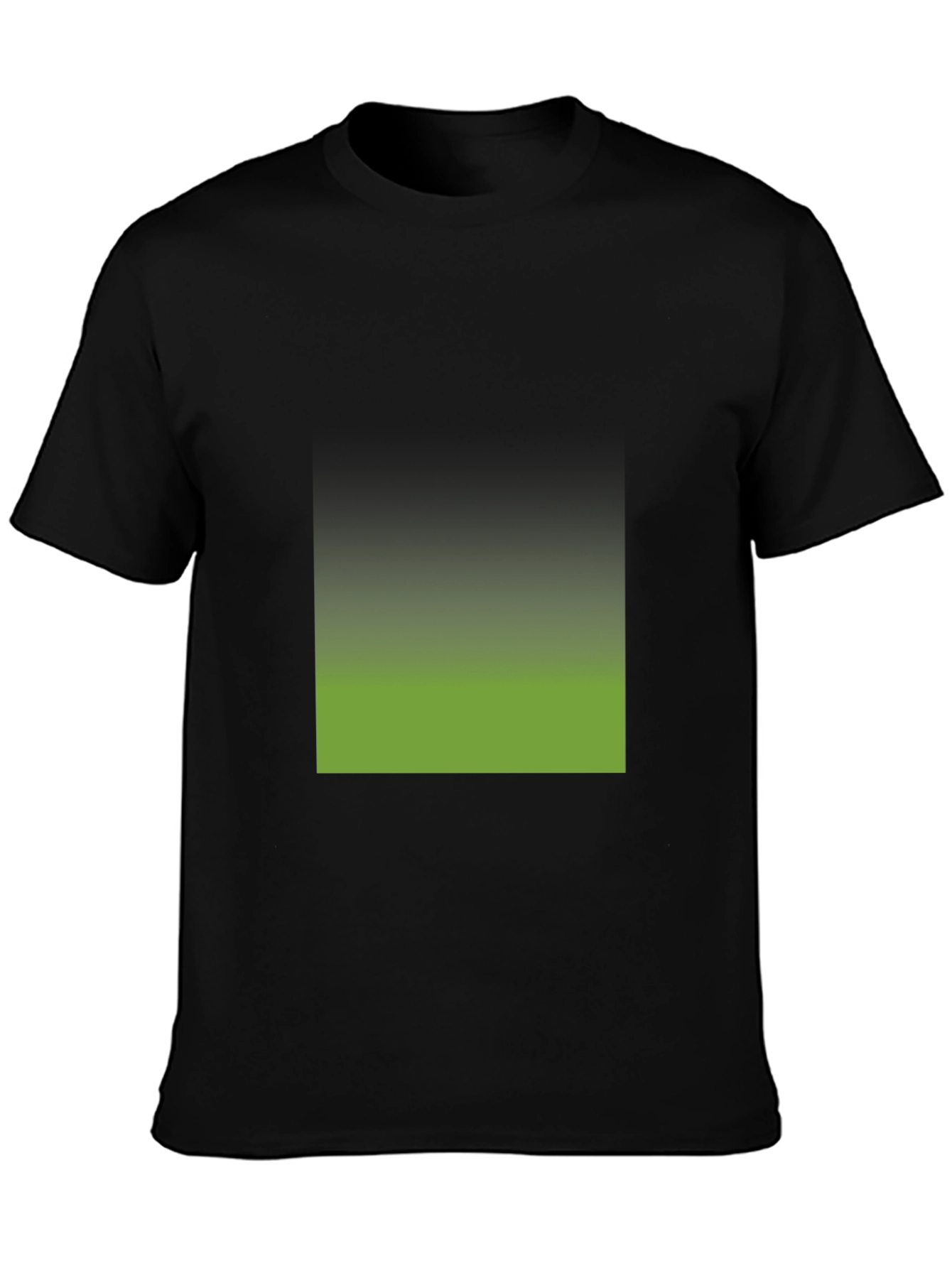 Black Black T-Shirt with Gradient Square Design view 3