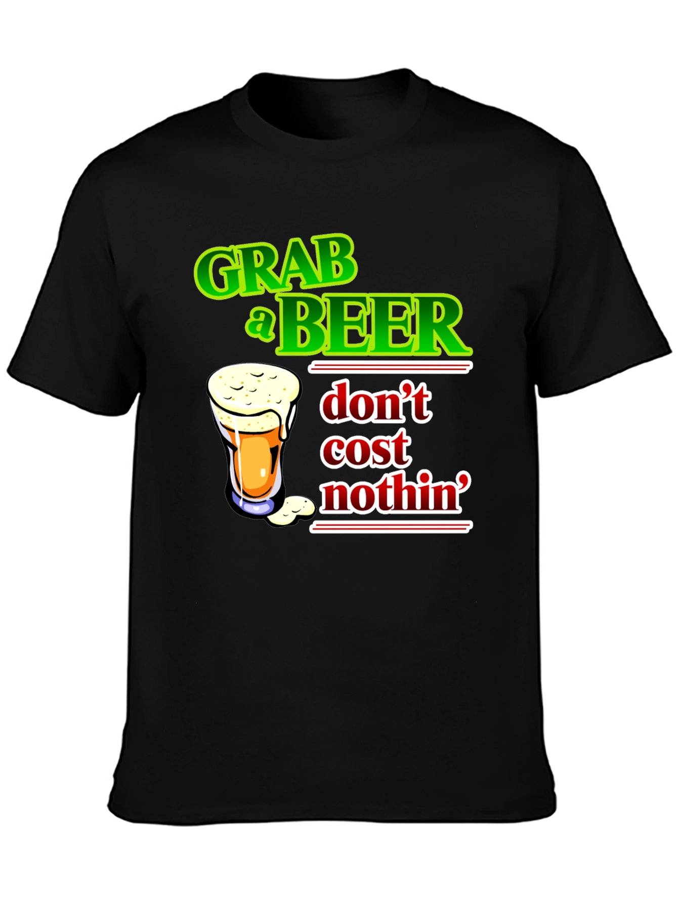 Grab a Beer Graphic Tee - Men's Black T-Shirt - 3