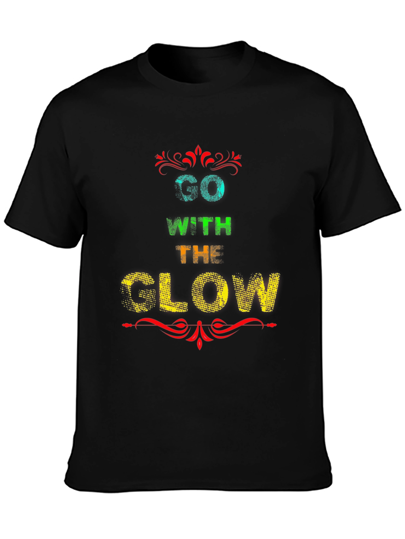 Black Go With The Glow Graphic Tee - Black view 3