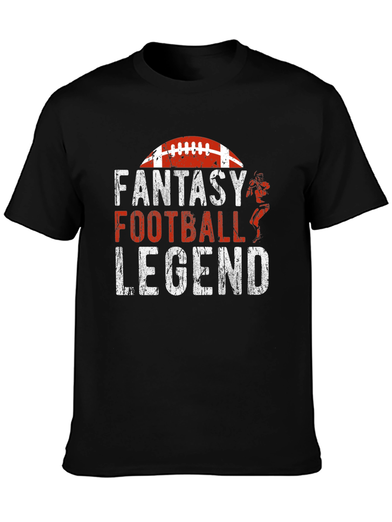 Black Fantasy Football Legend Graphic Tee - Black T-Shirt view 3