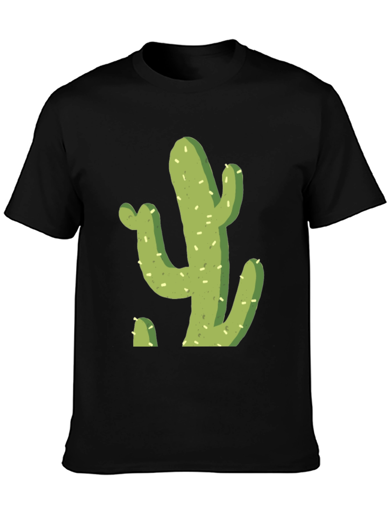 Black Cactus Graphic T-Shirt - Cool Desert Tee view 3