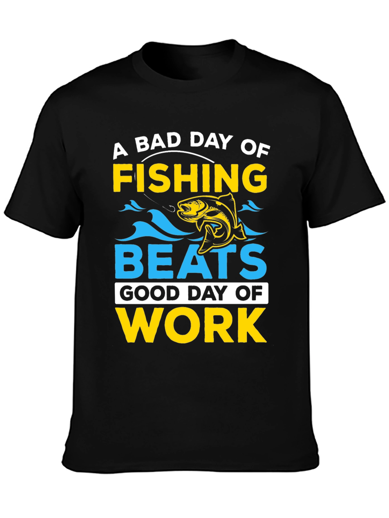Black Fishing Beats Work T-Shirt view 3
