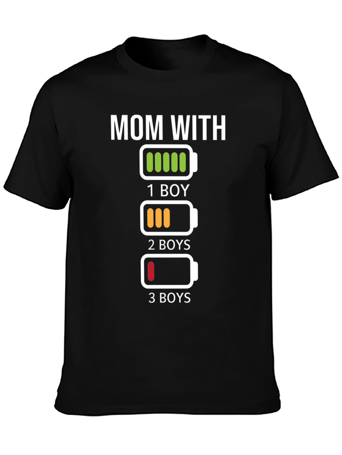 Mom With Boys Battery T-Shirt - Funny Mother's Day Gift - 3