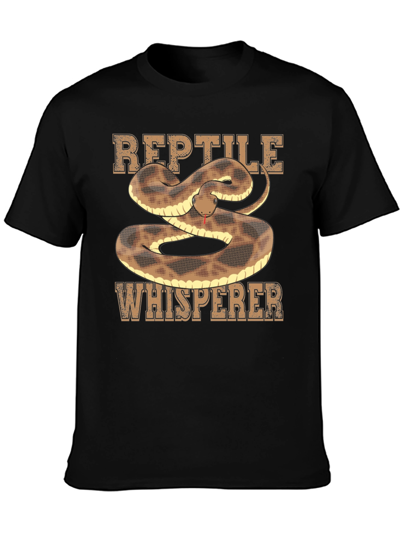 Black Reptile Whisperer Snake Graphic Tee view 3