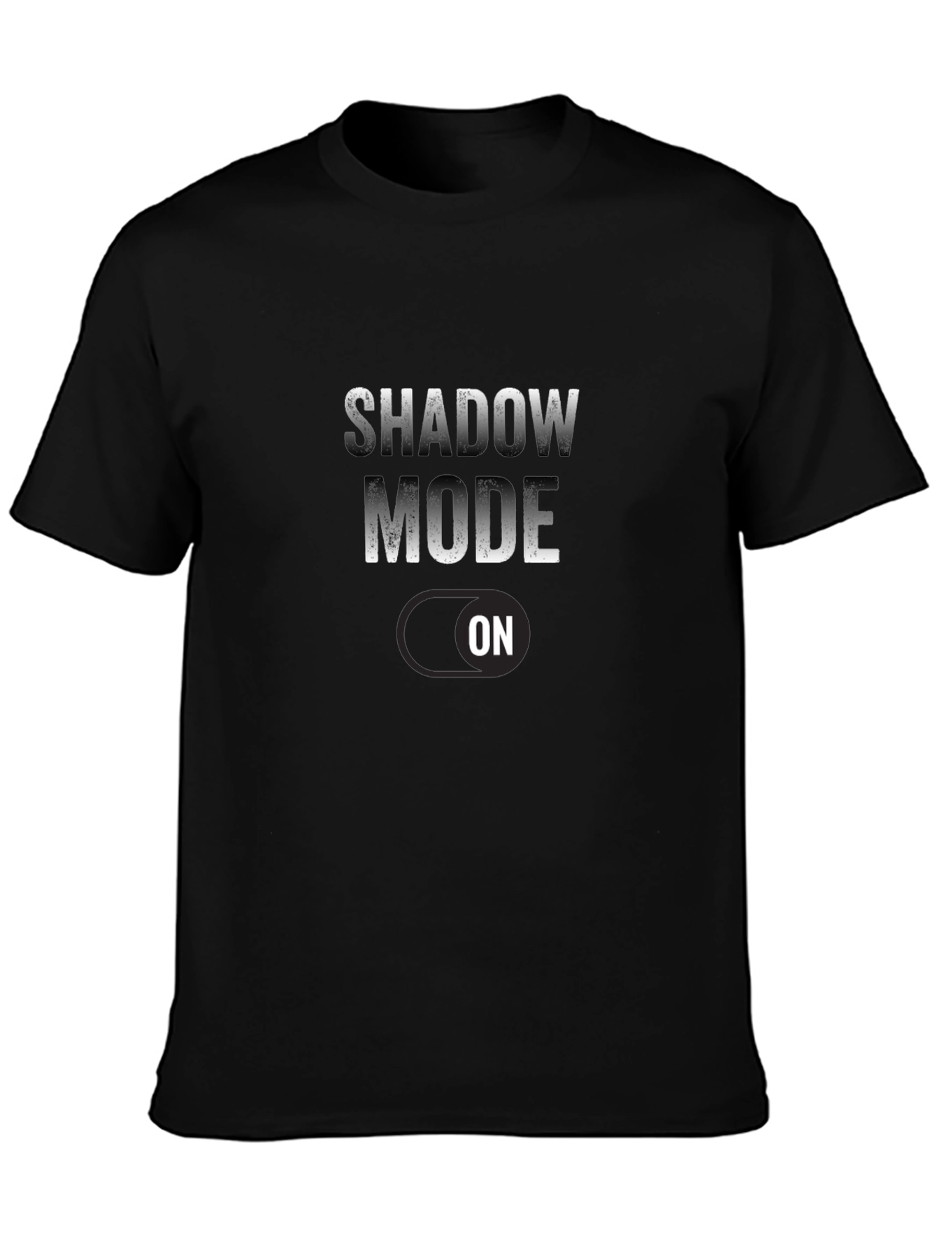 Black Shadow Mode On Black T-Shirt view 3
