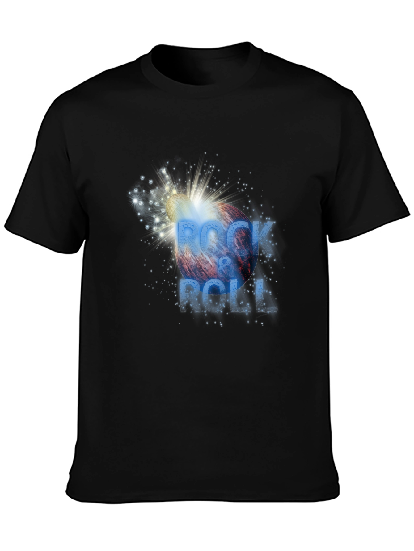 Black Rock & Roll Graphic Print T-Shirt view 3