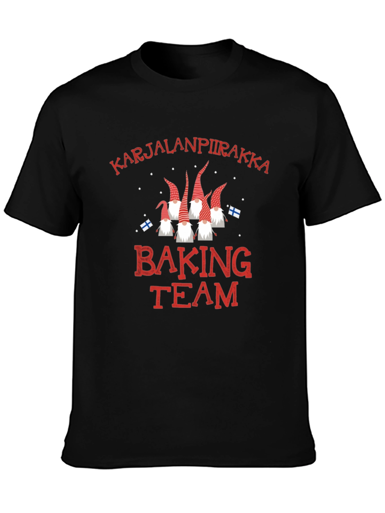 Black Karjalanpiirakka Baking Team T-Shirt view 3
