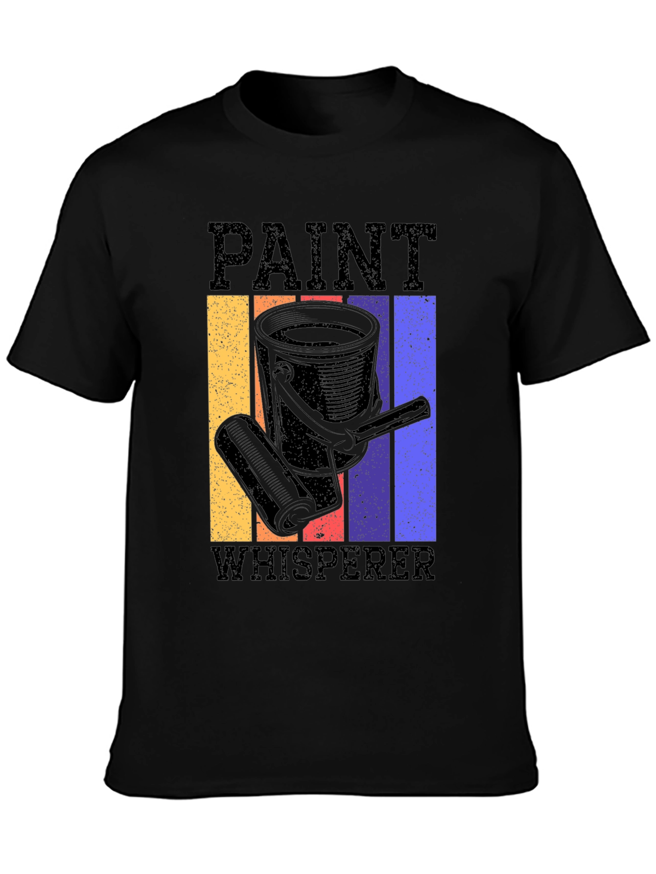 Black Paint Whisperer Graphic Tee - Retro Style view 3