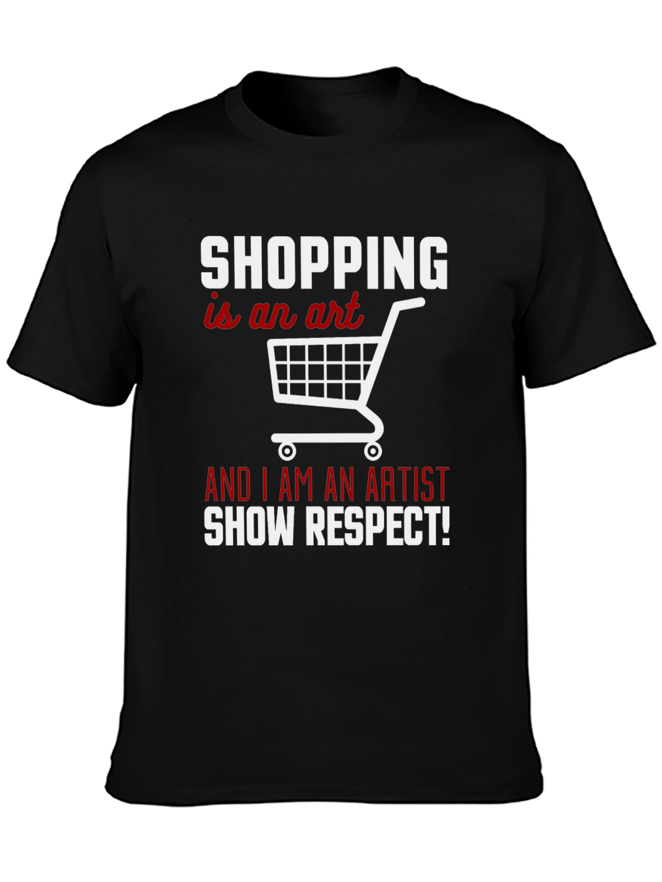 Black Shopping is an Art T-Shirt - Artist Respect Tee view 3