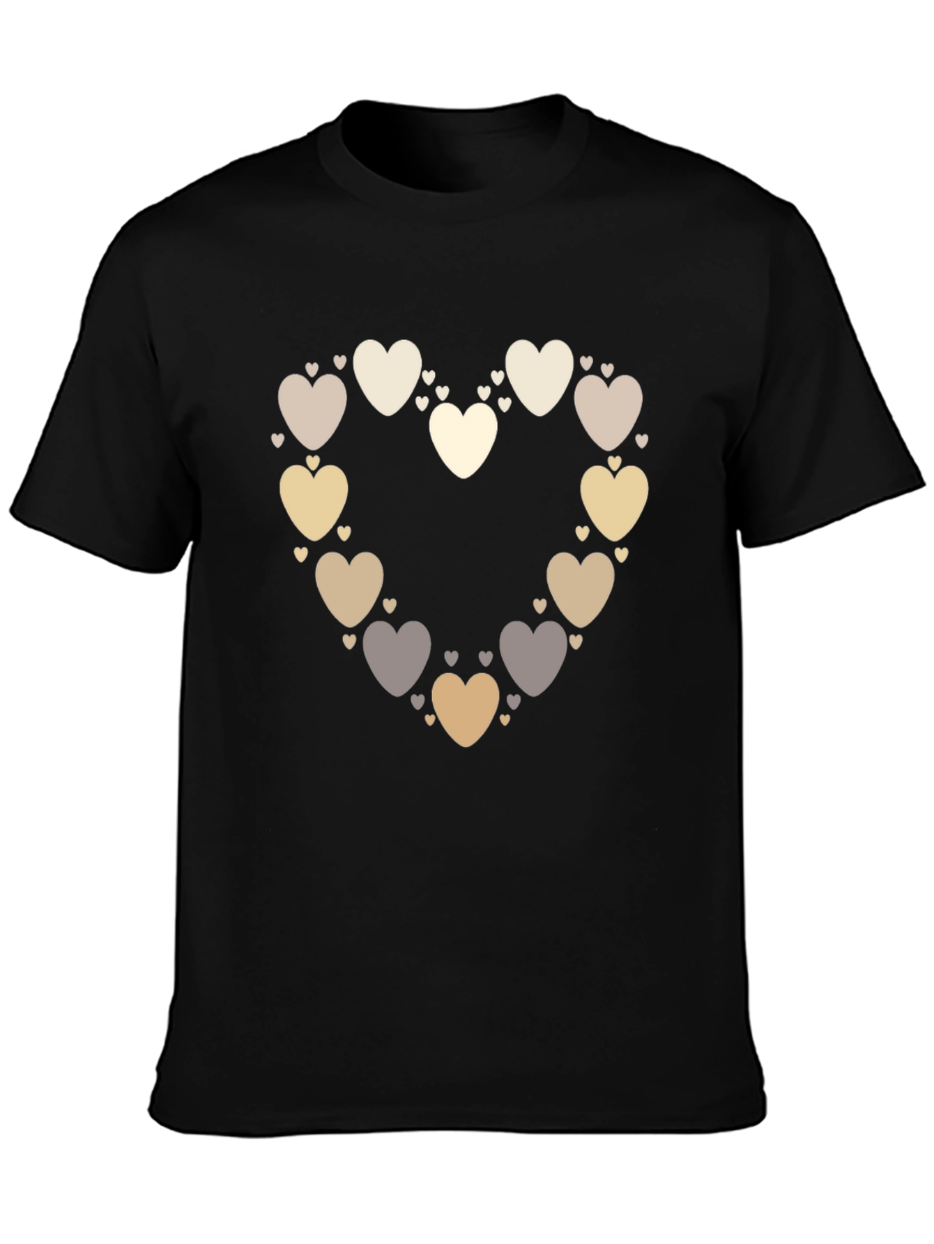 Black Heart of Hearts Graphic Tee - Black Casual Shirt view 3