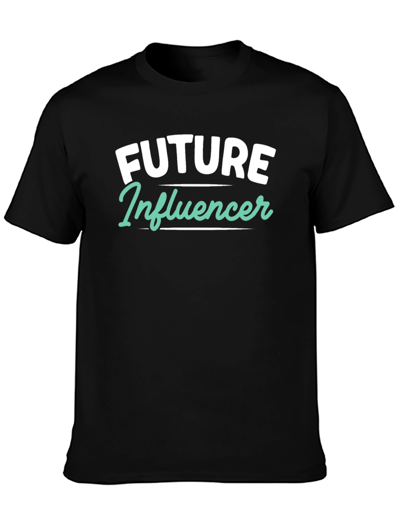 Black Future Influencer Graphic Tee - Stylish Black T-Shirt view 3