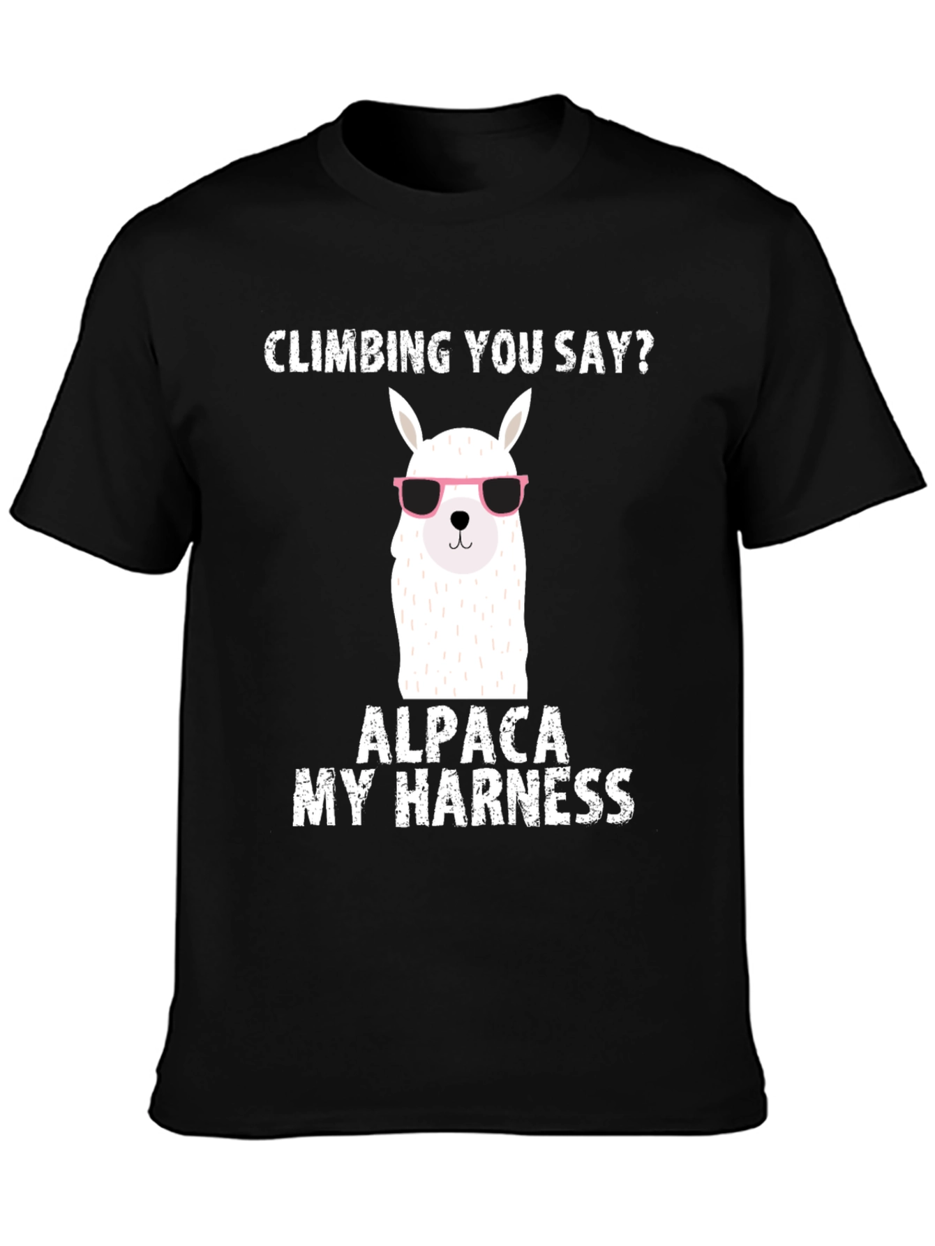 Black Climbing Alpaca T-Shirt view 3
