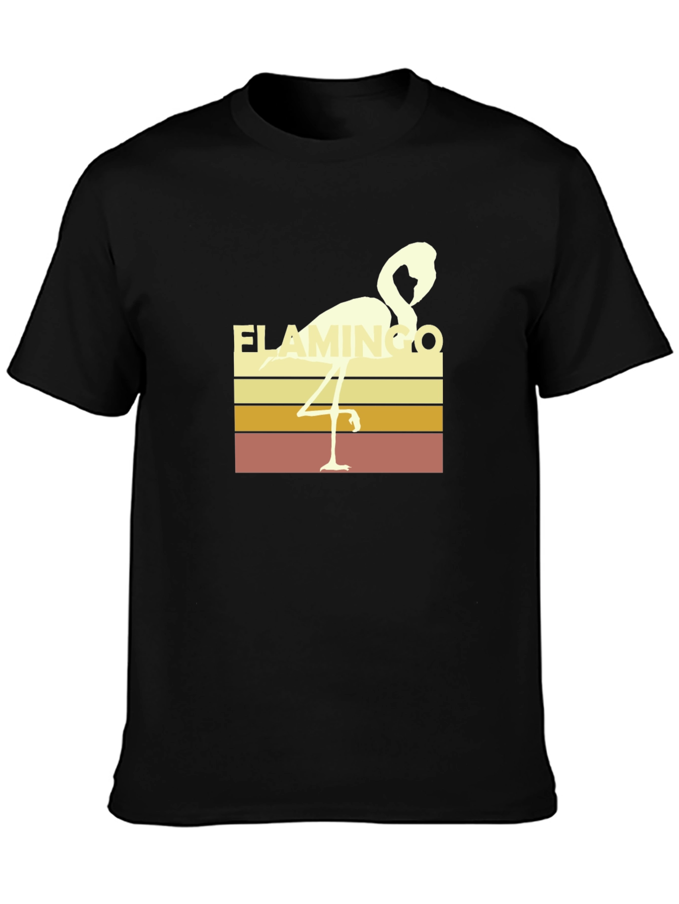 Retro Flamingo T-Shirt - Black - 3