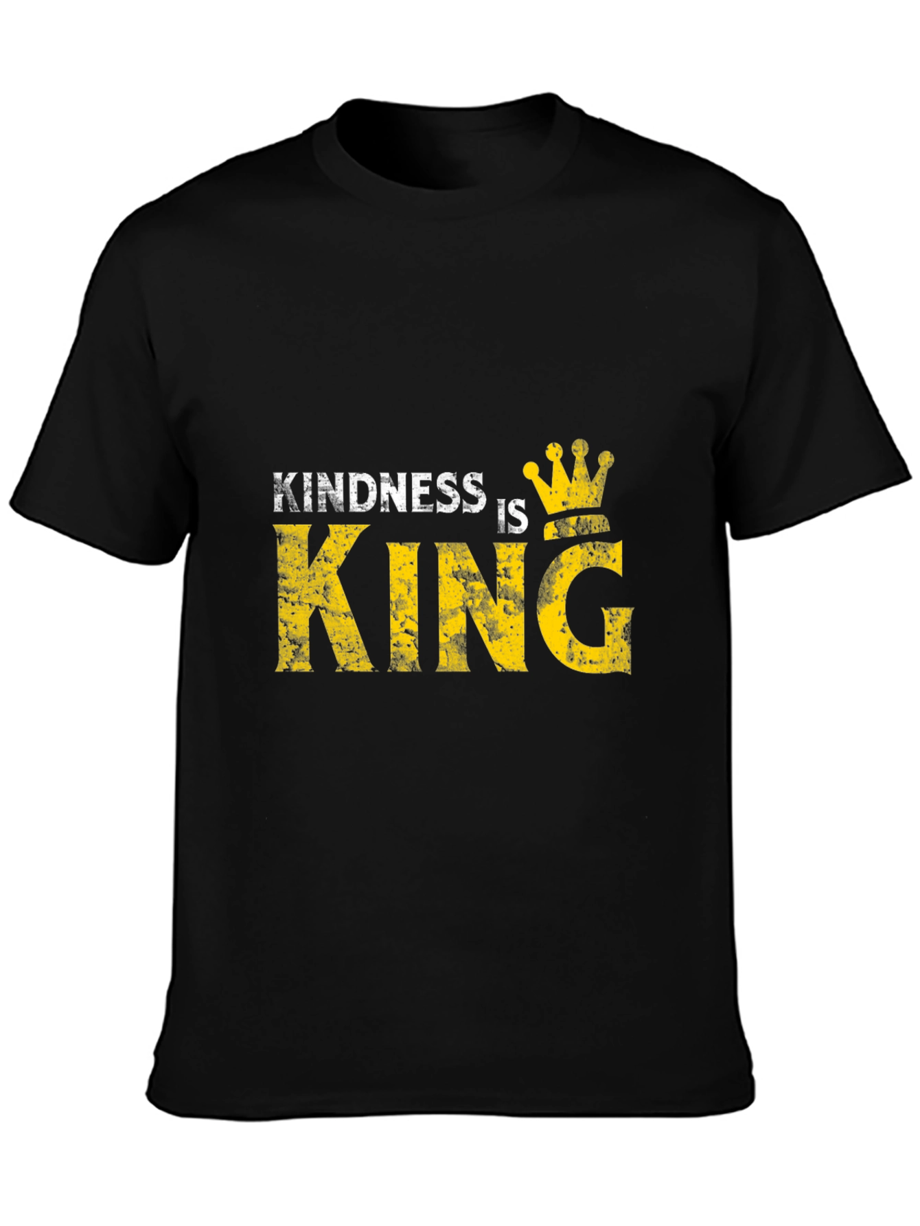 Black Kindness is King Graphic Black T-Shirt view 3