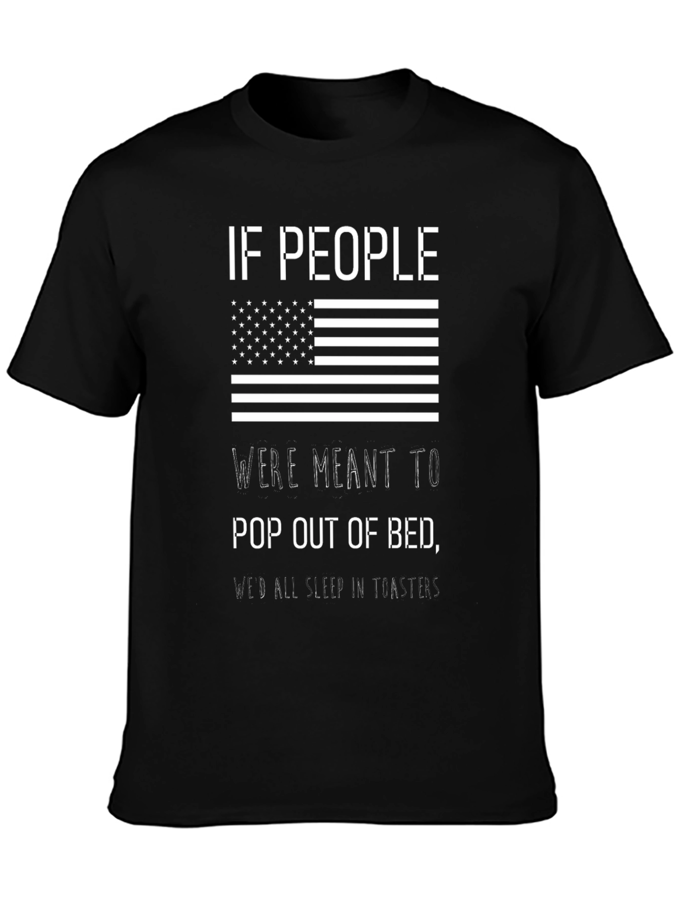Black Humorous 'If People' T-Shirt view 3