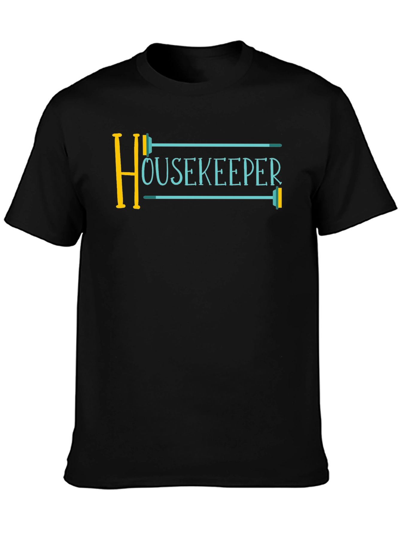 Black Housekeeper T-Shirt - Novelty Cleaning Staff Tee view 3