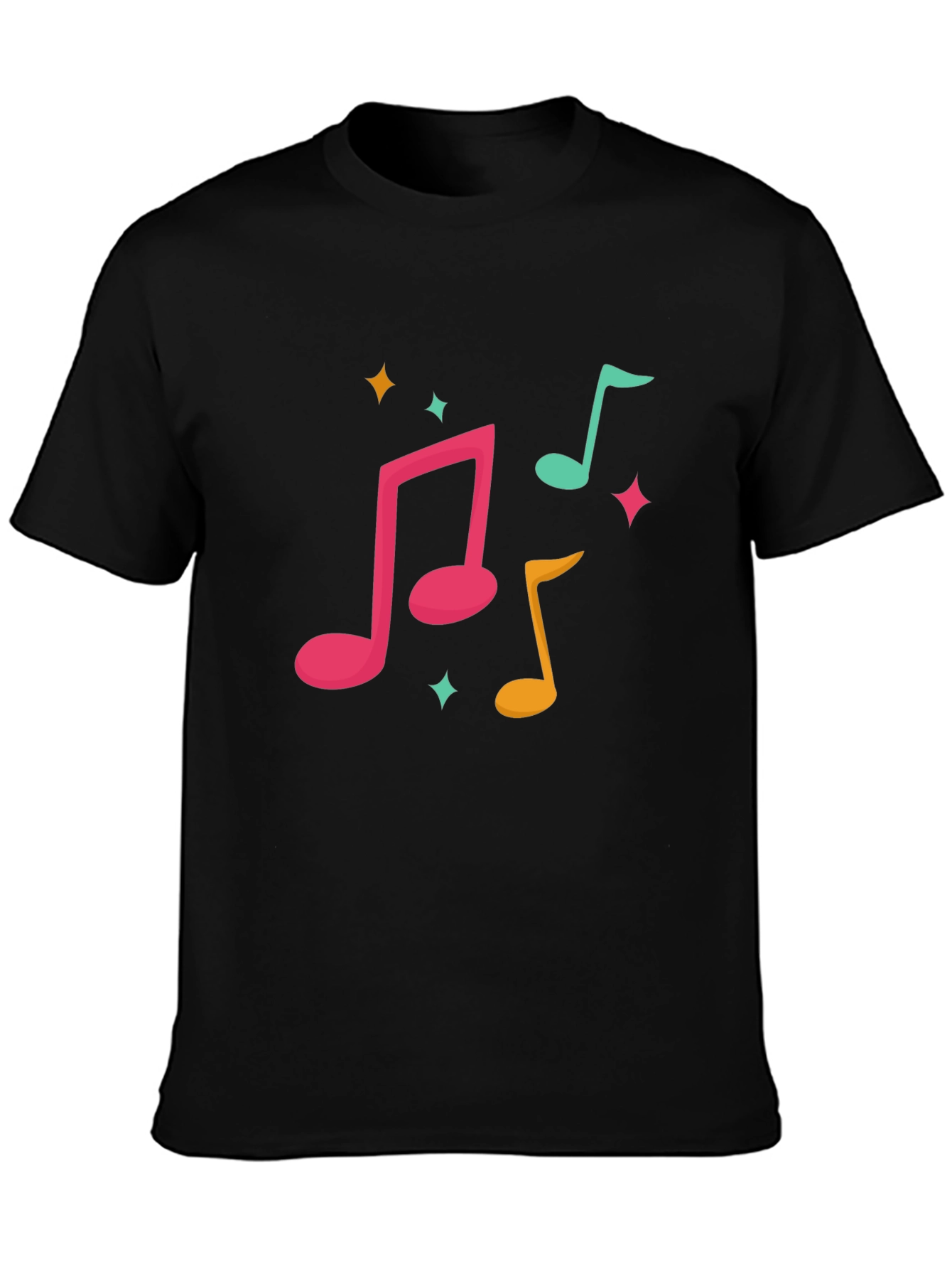 Black Musical Note Graphic Tee - Stylish & Fun! view 3
