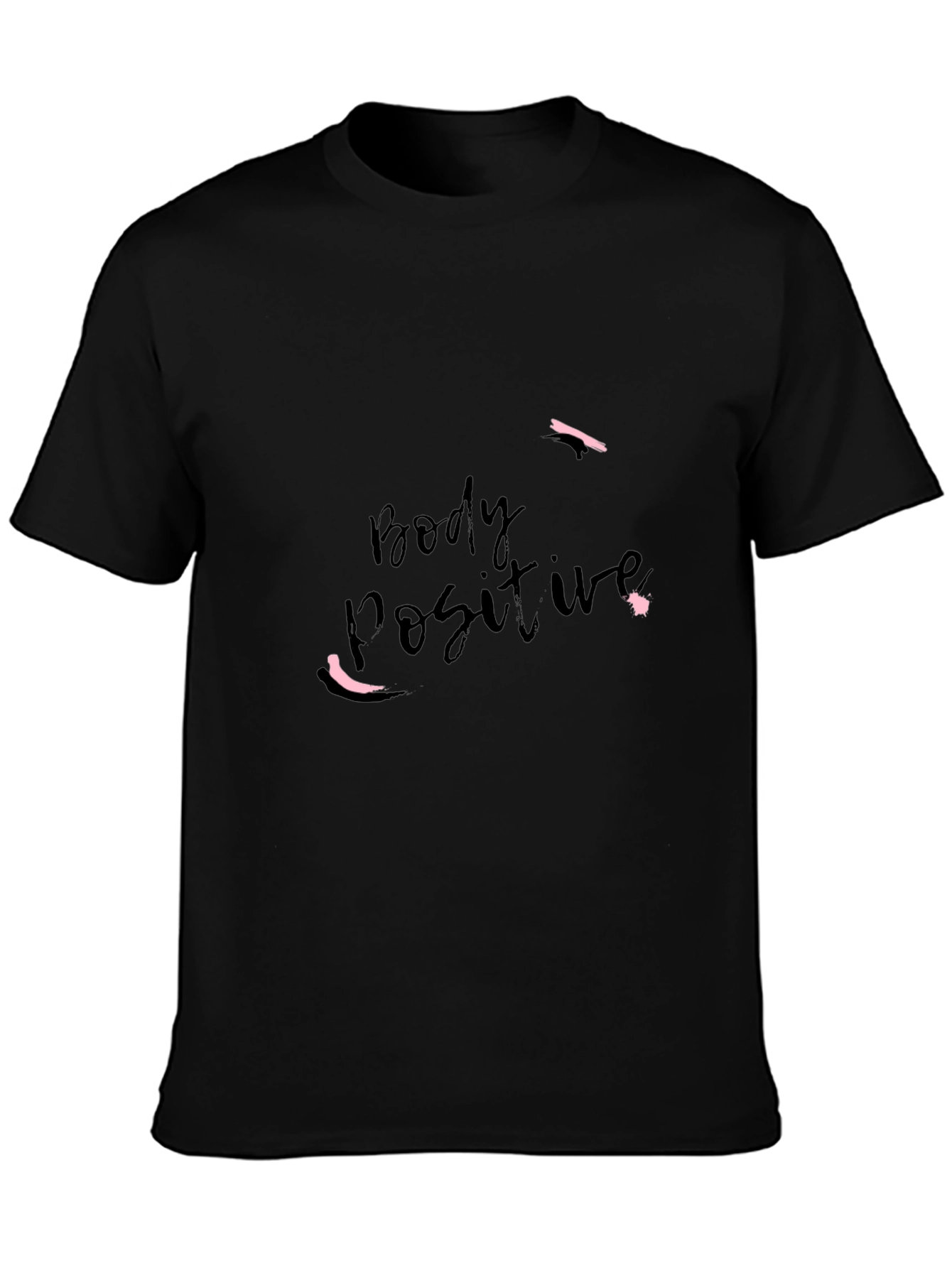 Black Body Positive Graphic Tee - Stylish Comfort Fit view 3