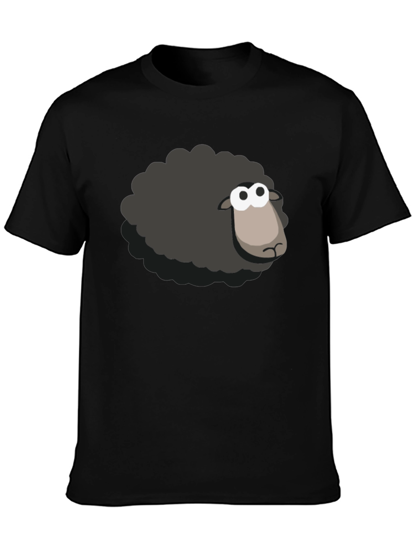 Black Black Sheep T-Shirt - Cartoon Style view 3