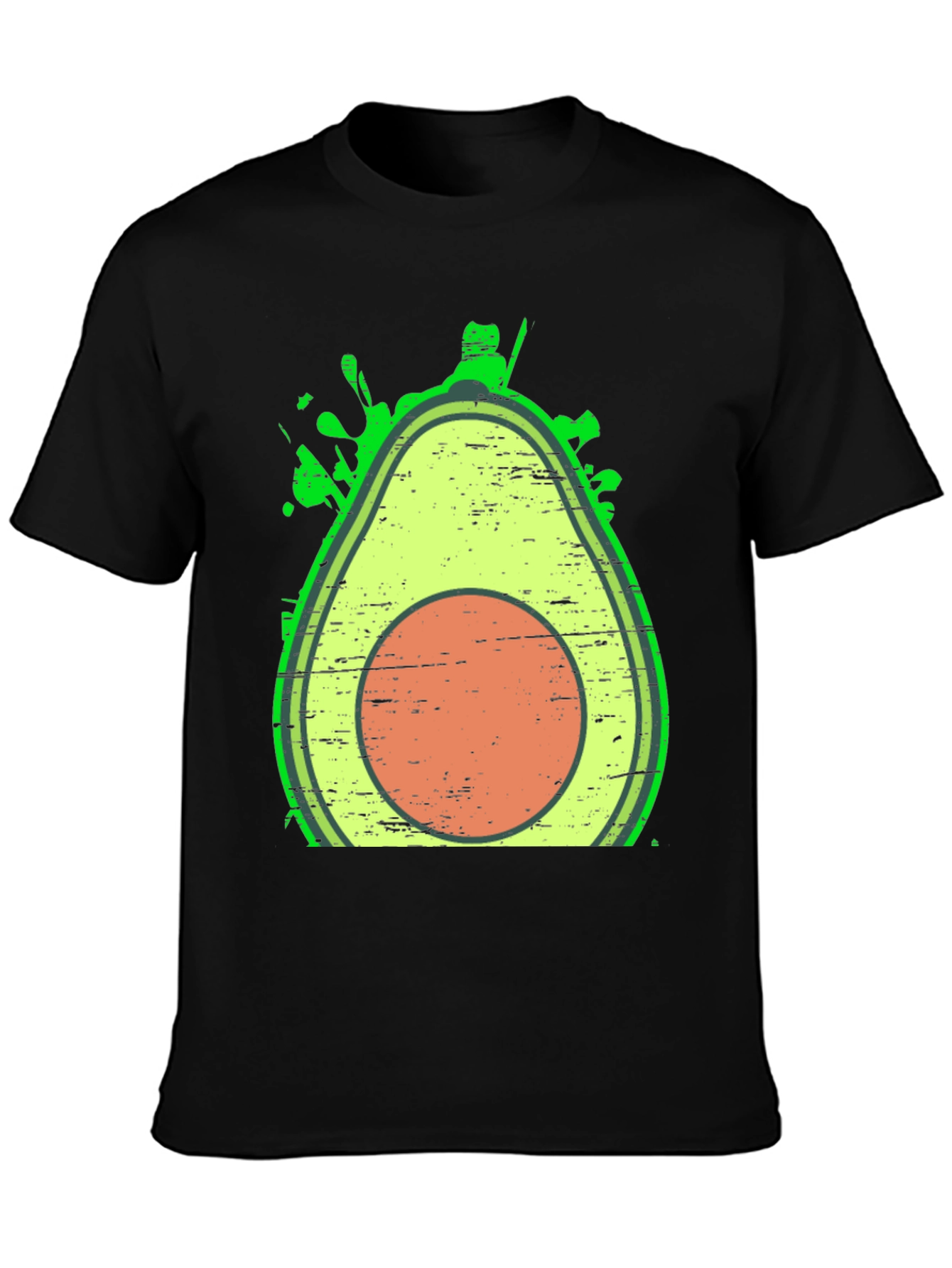 Black Avocado Graphic Tee - Trendy Fruit Lover Shirt view 3