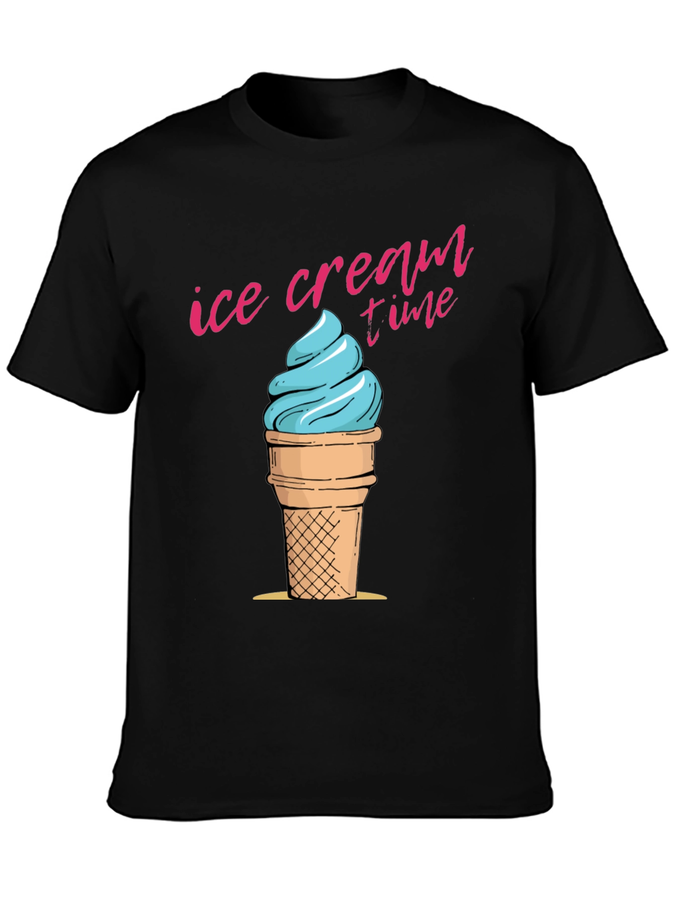 Black Ice Cream Time Graphic Tee - Casual Comfort view 3