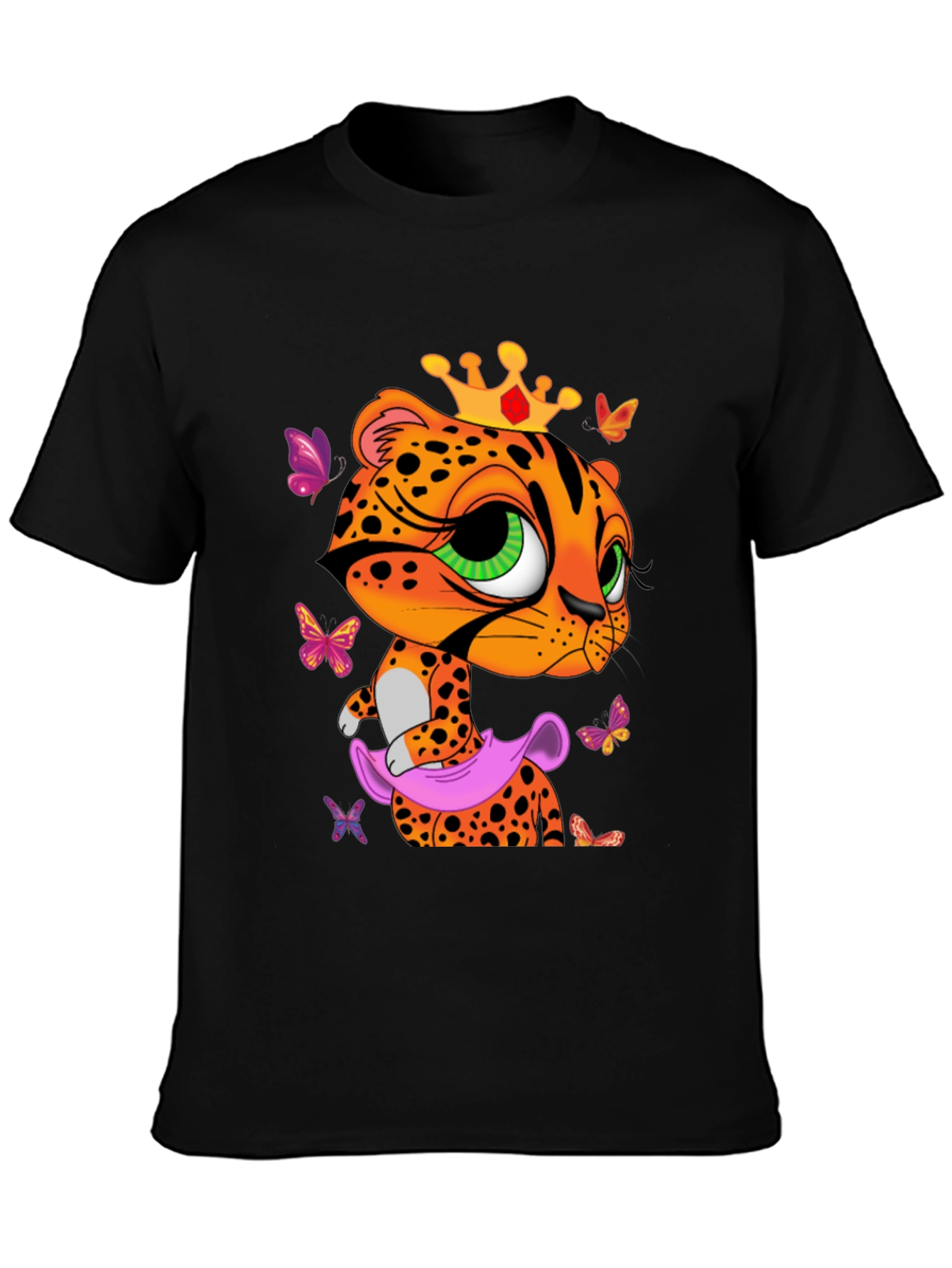 Black Leopard Princess T-Shirt - Fun & Stylish view 3