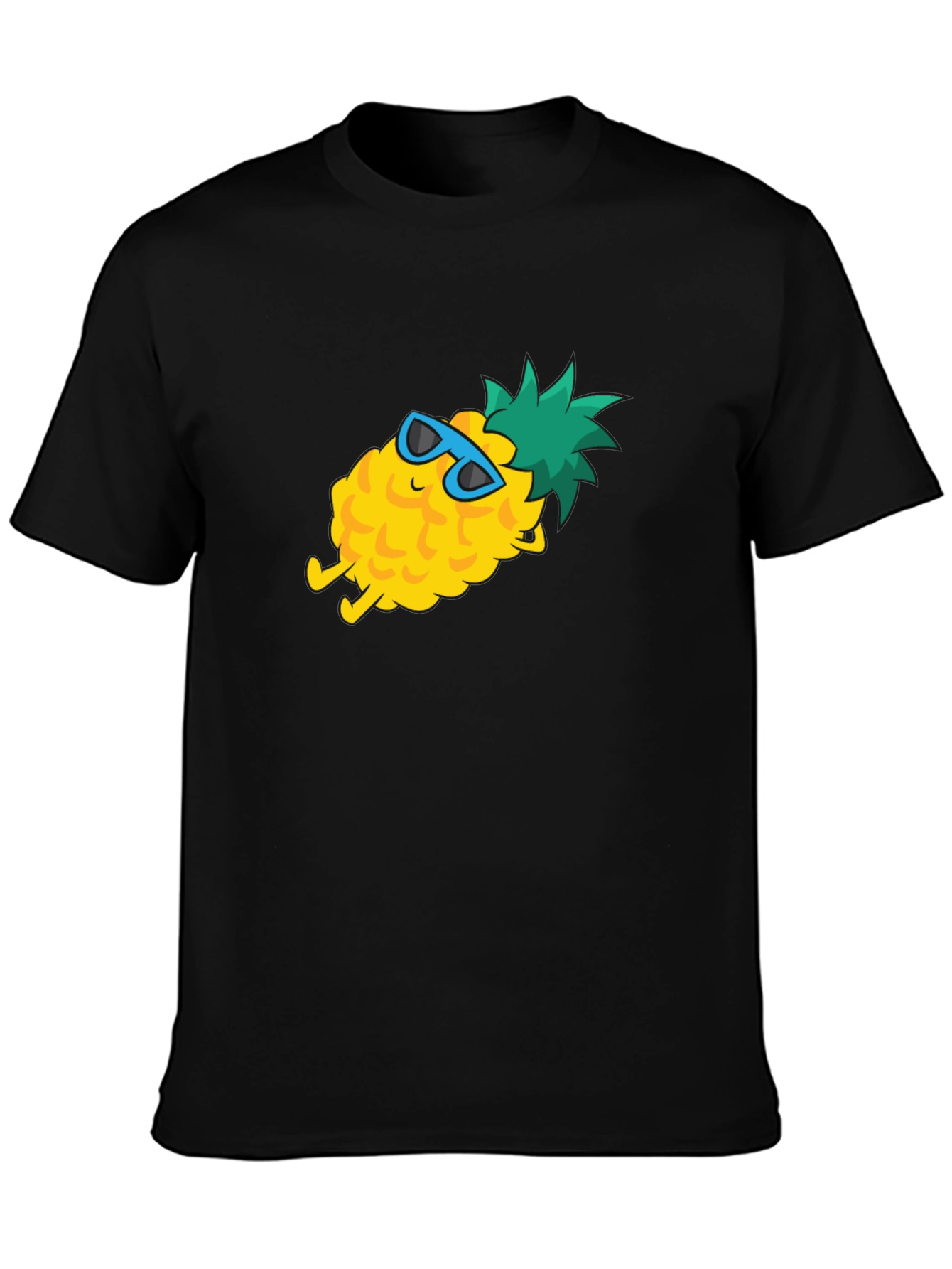 Black Chill Pineapple Graphic T-Shirt - Summer Vibes view 3