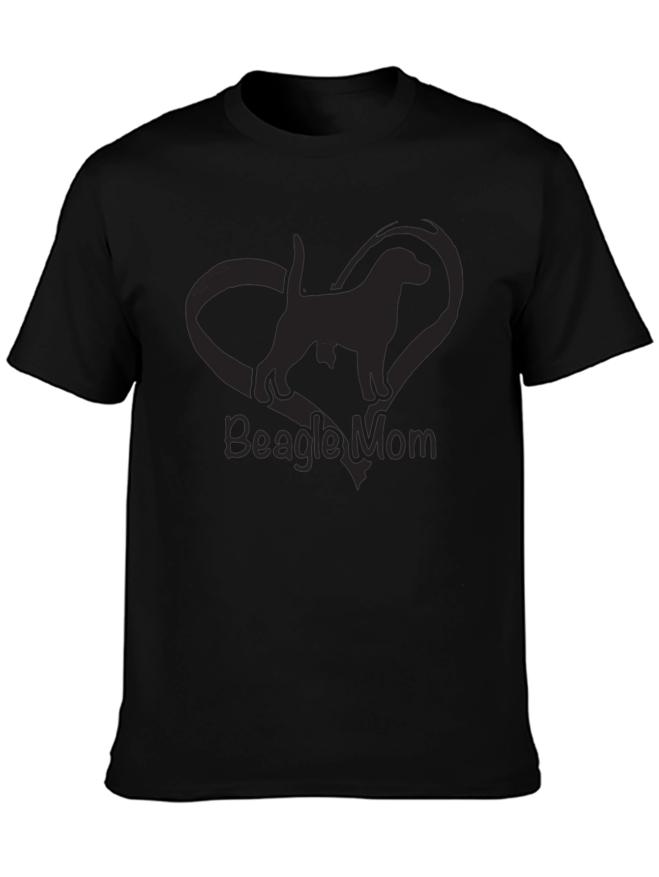 Black Beagle Mom T-Shirt: Cute Dog Lover Tee view 3